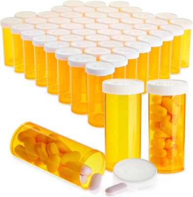 China Empty Pill Bottles with Caps for Prescription Medication, 8-Dram Plastic Medicine Containers (Orange) Te koop