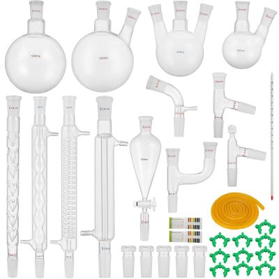 Chine Laboratory Glassware 24/40 Chemistry Glassware 32PCS Chemistry Lab Glassware Kit Distillations Separation à vendre