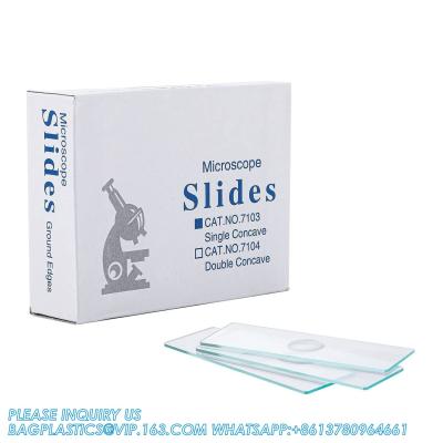 Chine Microscope Slides Concave, Single Concave 50pcs Glass Slide With Depression For Wet Specimen, Lab Sample Observe à vendre