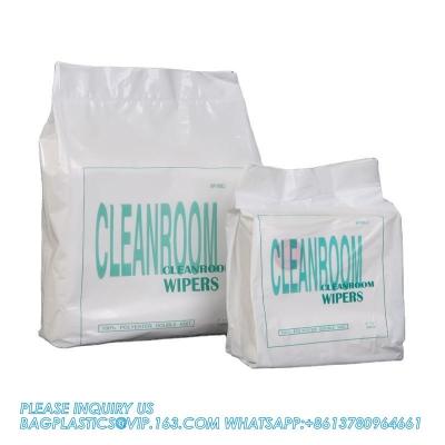 China Industrial Cleaning 110gsm Disposable Lint Free White 9inch Dry Cleanroom 100% Polyester Wiper for sale