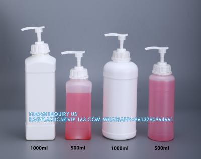 China 1L Plastic HDPE Bottle For Shampoo Hair Liquid Packaging With Pump Lid PUMP SPRAYER Plastic Screw Cap Te koop