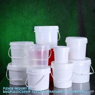 China Plastic Suppliers Unbreakable Refillable Cosmetic Garbage Storage Container Paint Packaging Bucket With Lids Food Grade Te koop