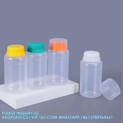 China Clear 250ml Round Plastic Liquid Reagent Storage Container Food Grade PP Material Bottle Airtight Sealing for sale