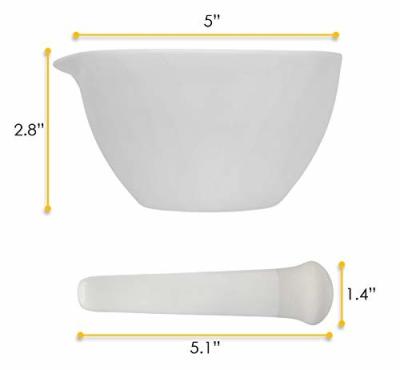 Chine Porcelain Mortar & Pestle Set, 9oz (275ml) - Unglazed Grinding Surface - Excellent For Kitchen Or Laboratory à vendre