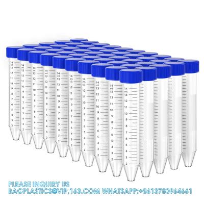 China Centrifuge Tubes 15mL, Conical Tubes Sterile 50 PCS, Polypropylene, Leak-Proof Screw Caps, Plastic Container Te koop