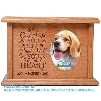 China Wooden Urns For Animal, pet urn, Funeral Products Supplies, Peaceful Memorial Keepsake Urn With Photo Box For Dog Cat for sale