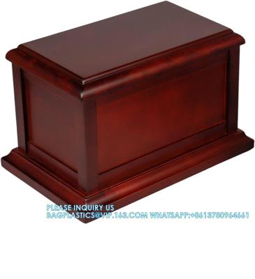 China Cherry Solid Wooden Urns For Adult Male, Cremation Urns Eco-Friendly Wooden Casket Urn For Human Ashes Adult Female for sale