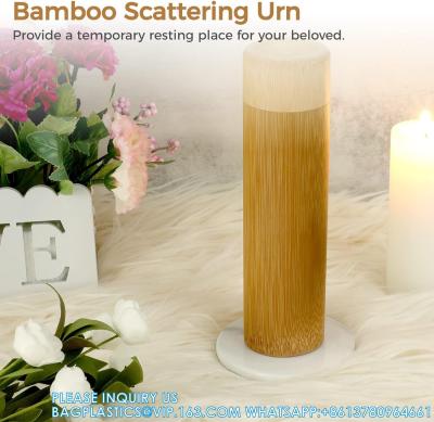 China Bamboo-verspreidingsurnset, 4pcs kleine bamboo-verspreidingsurns voor menselijke as, crematie-asbuisurns voor menselijke Te koop