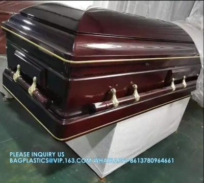 China Funeral Adult Cheap Wood Coffins With Best Painting funeral supplies wholesale luxury casket urn cremation coffin for sale