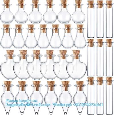 China Small Mini Glass Bottles Jars With Cork Stoppers.Wishing Bottle Drifting Bottle Wedding Party DIY for sale