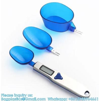 China Kitchen Scale Spoon Gram Measuring Spoon, 500g/0.1g Blue Cute Digital Weight Scale Spoon Milligram Measuring Scoop for sale