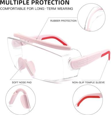 Chine Safety Glasses Over Eyeglasses Anti Fog Safety Goggles Protective Glasses With Adjustable Frame For Men Women à vendre