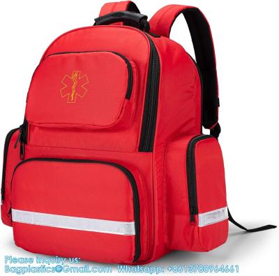 China First Responder Bag Trauma Backpack Empty, Medical Emergency Kits Storage Jump Bag Pack For EMT, EMS, Police for sale