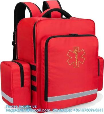 China Emergency Medical Backpack 50L Responder Trauma Bag For EMT, Home Care Professional First Aid Kits Storage Medical Bag for sale