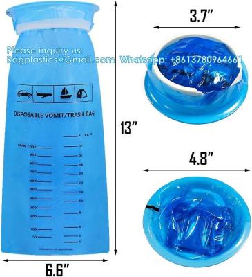 China Emesis Bag, Disposable Vomit Bags, Aircraft & Car Sickness Bag, Nausea Bags For Travel Motion Sickness (Blue) Te koop