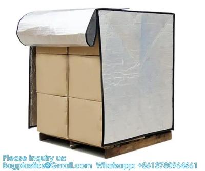 Chine Thermal Hood Moistproof Insulated Pallet Cover With Zipper Pallet Cover Cold Shipping Packaging Insulated Pallet Bag à vendre