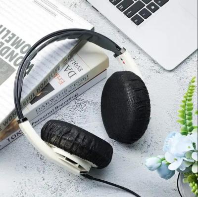 China Non Woven Earphone Cover Black / White /Blue Nonwoven Disposable Hygienic Headphone Cover One Time Use Sanitary Ear Te koop