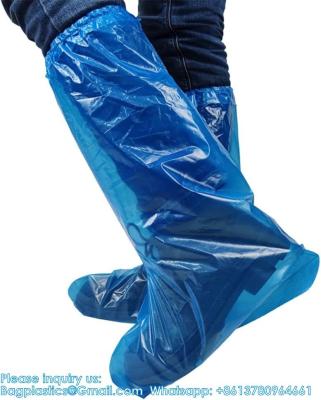 China Boot And Shoe Covers 19 Inch Tall Extra Large Durable Water/Skid Resistant Long Shoe Cover Clear Waterproof Anti-Slip Te koop