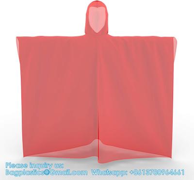 China Disposable Rain Ponchos For Adults With Hood,Emergency Rain Gear For Camping,Hiking,Walking,Watching Games Te koop