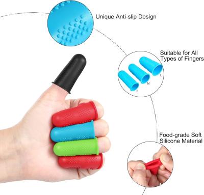 China Rubber Fingers Covers, Silicone Finger Protector Sleeve Tips Guard Fingertip Thumb Cots Pads For Hot Glue Te koop