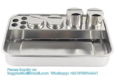 China 304 Stainless Steel Dental Instruments Tray Surgical Instrument Treatment Plate for sale