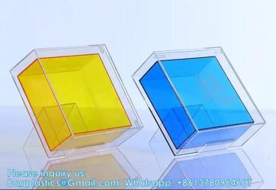 China Wholesale Color Acrylic Transparent Box Double Layer Plexiglass Storage Box Bridesmaid Accompanied Gift Box for sale