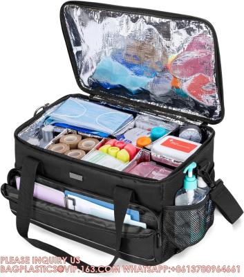 Chine Large Insulated Medical Bag With Adjustable Dividers, Easy Clean Trauma Bag, Medicine Supplies Storage Bag For Home à vendre