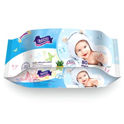 China SKIN CARE Factory Custom Natural Organic Biodegradable Baby Wet Wipes Wholesale Disposable Wet Wipes Baby for sale