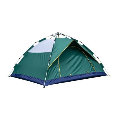 China Diagonal Brace Type 3-4 Person Single Layer Double Door Outdoor Family Automatic Camping Tent With Top Cover for sale