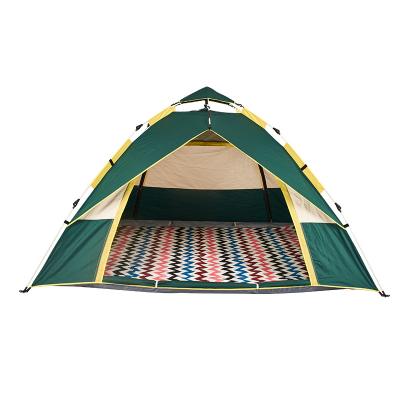 China Diagonal Tether Type 3-4 Person Instant Setup Pop Up Portable Waterproof Outdoor Family Camping Tent Full Automatic Tent for sale