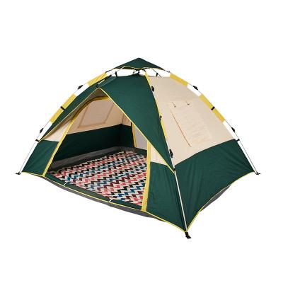 China Diagonal Bracing Type Single Layer Automatic Ultralight Large Foldable Tent 2-Doors 2-Windows Pop Up Outdoor Camping Tent for sale