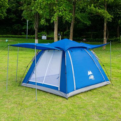 China Instant Diagonal Tying Type Set Up Automatic Waterproof Family Camping Sun Protection Tent 3-4 Person Outdoor Tent for sale