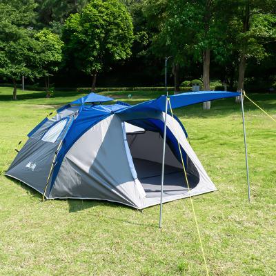 China Diagonal tying type automatic fast automatic family 3-4 person room outdoor sport instant camping tent for sale