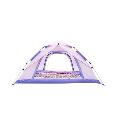 China Outdoor Waterproof 3-4 Person Diagonal Tether Type Hiking Beach Folding Automatic Automatic Instant Camping Tent for sale