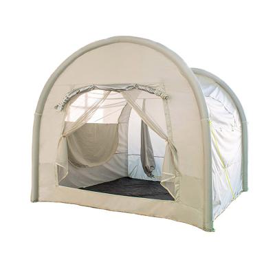 China Wholesale Double Layer Extended Type Waterproof Glamping Tents Family Outdoor Camping Inflatable House Tent for sale