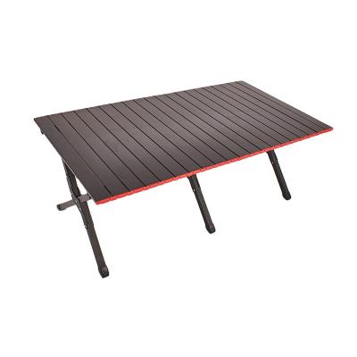 China Wholesale Easy-Carrying / Factory Wooden Single Folding Outdoor Table Picnic Camping Egg Roll Portable Folding Table for sale