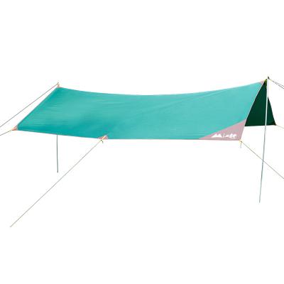 China Diagonal Tying Type Wholesale 210d Lightweight Oxford Waterproof Camping Tent Rain Fly Outdoor Tarp for sale