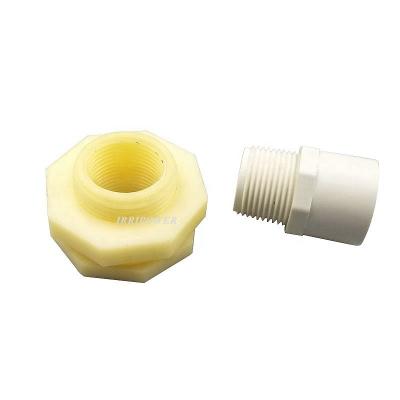 China Connect Universal Water Tank Bulkhead Feed-Thru Rain Barrel Seal Water Tank Connector ABS Adapter for sale