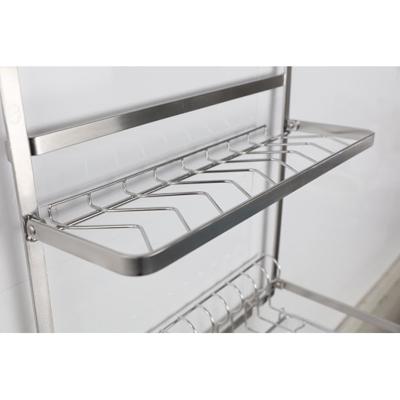 China Stainless Steel Buffet Organizer Dish Rack Dish Rack Kitchen Organizer Solid Viable Storage Organize for sale