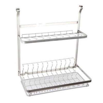 China Durable Solid Stainless Steel Buffet Organizer Dish Rack Foldable Kitchen Racks Stainless Steel Shelf Storage for sale