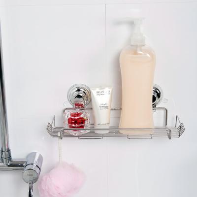 China Simplicity High Quality Home Accessories Stainless Steel Bathroom Storage Basket Holder Solid Shower Organizer Storage for sale