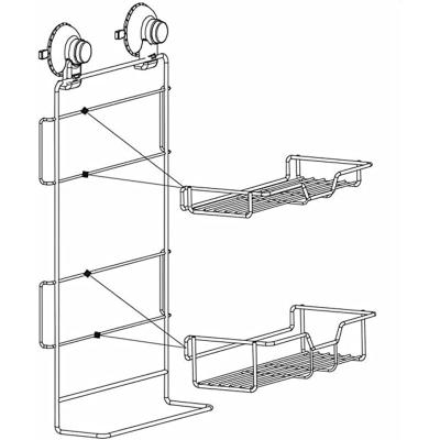 China Simplicity High Quality Custom Storage Shelving Stainless Steel Two Tier Wall Mounted Floating Bathroom Shelf for sale