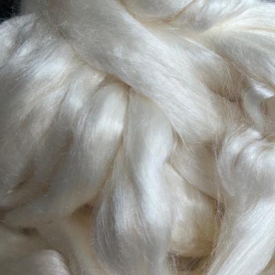 China 100% Tussah Silk Fiber Tussah Silk Ribbon for Spun Silk Yarn for sale