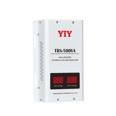 China TRS 500VA Wall Mounted Auto Relay Relay Type Stabilizer Type Voltage Regulator for sale