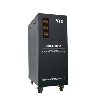 China PRO-3-50KVA Wooden Three Phases Frequency Voltage Regulator Stabilizer for sale