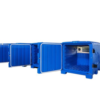 China Container movable cooler box Rotational molded refrigerated food container for sale