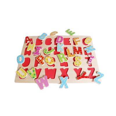 China Children Educational Toy Wooden Toys Montessori Educational Wooden Alphabet Letters Puzzle for sale