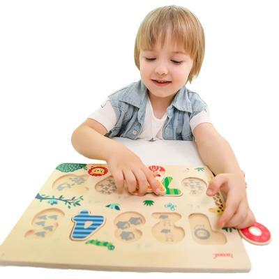 China Wooden Number Puzzle Toy Montessori Wooden Toy Colorful Early Learning Intellectual Development Puzzle Educational Toy for sale