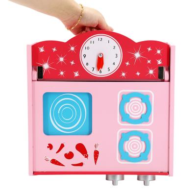 China Kitchen Set Toy Preschool Toy Hot Selling Pretend Kitchen Toy Set Kids Toys Children Role Play Toy Pink Portable Folding Wooden for sale