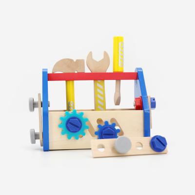 China TOY Wholesale Market Wooden Educational DIY Toolbox Portable Toy Wooden Building MODEL for sale